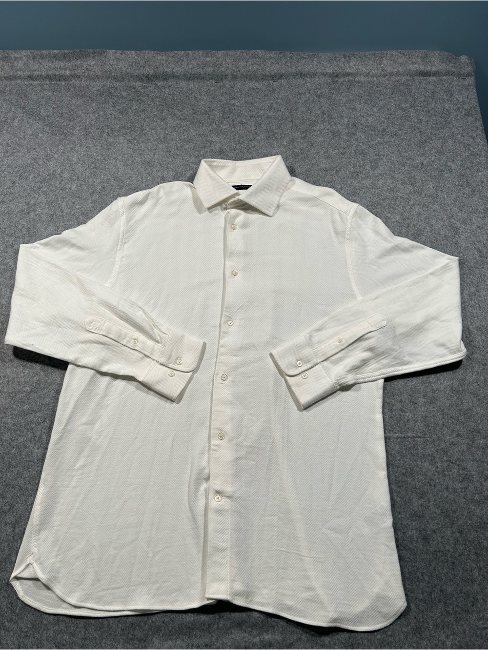 Men's Classic White Button-Up Shirt